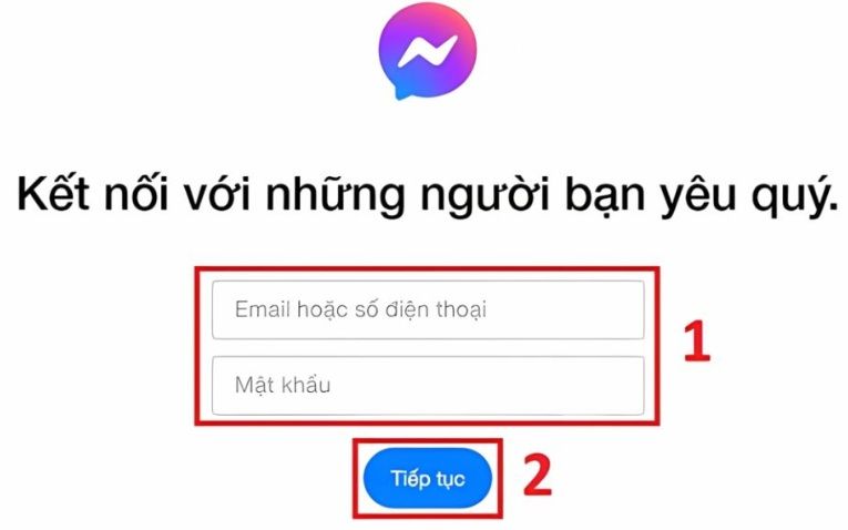 Bước 2: Nhập thông tin đăng nhập